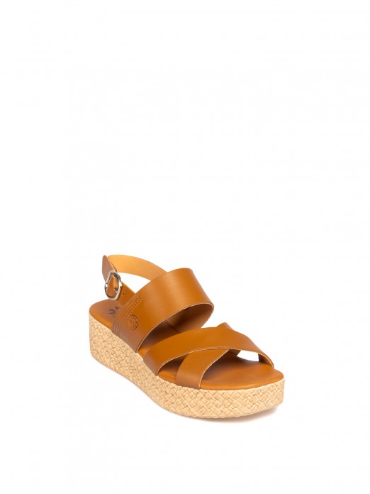 Women's Leather Wedge Sandal