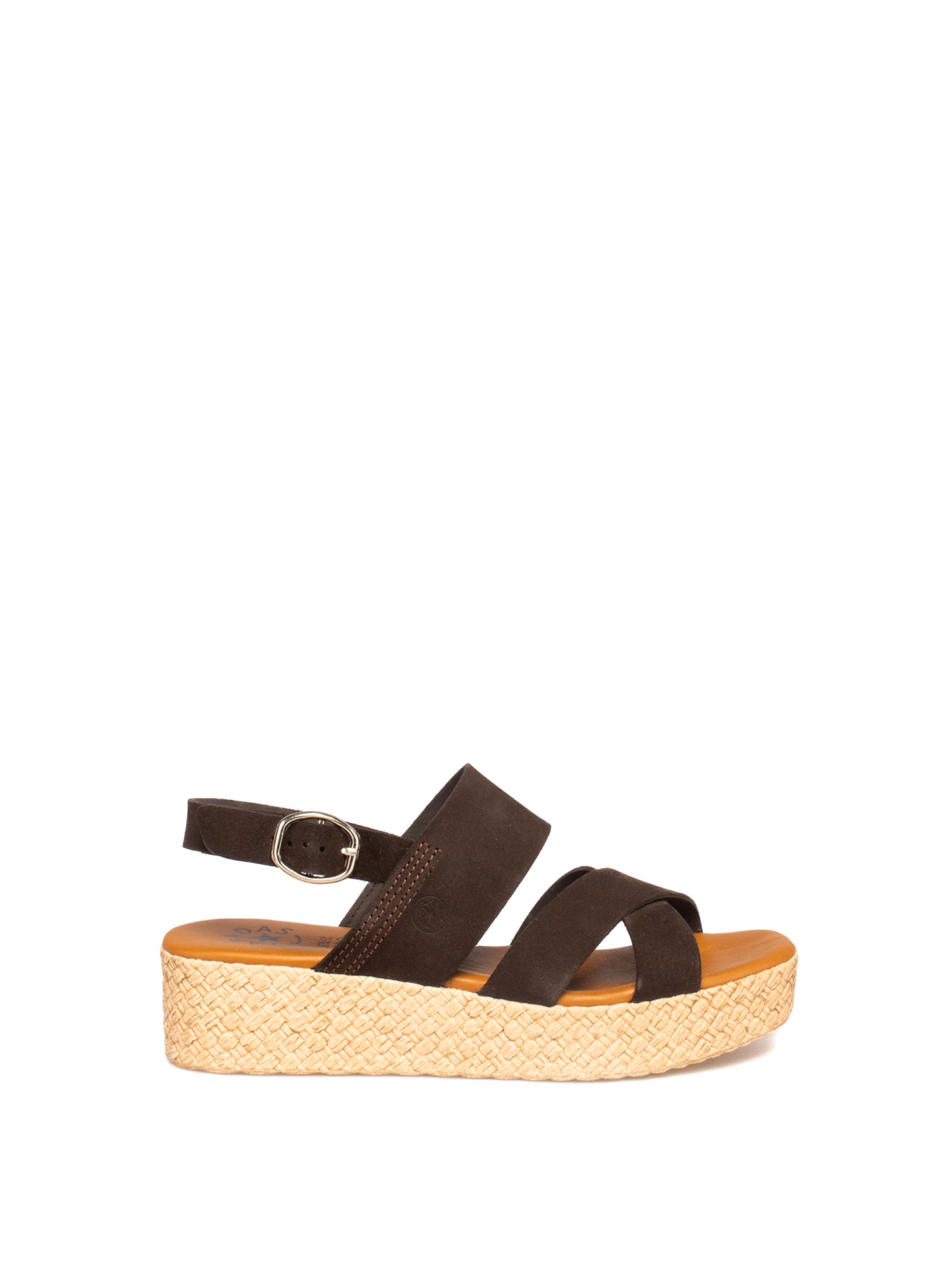 Suede wedge sandal