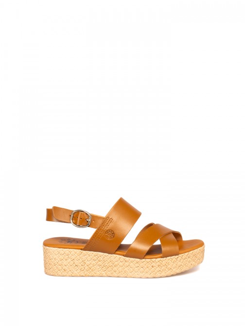 Women's Leather Wedge Sandal