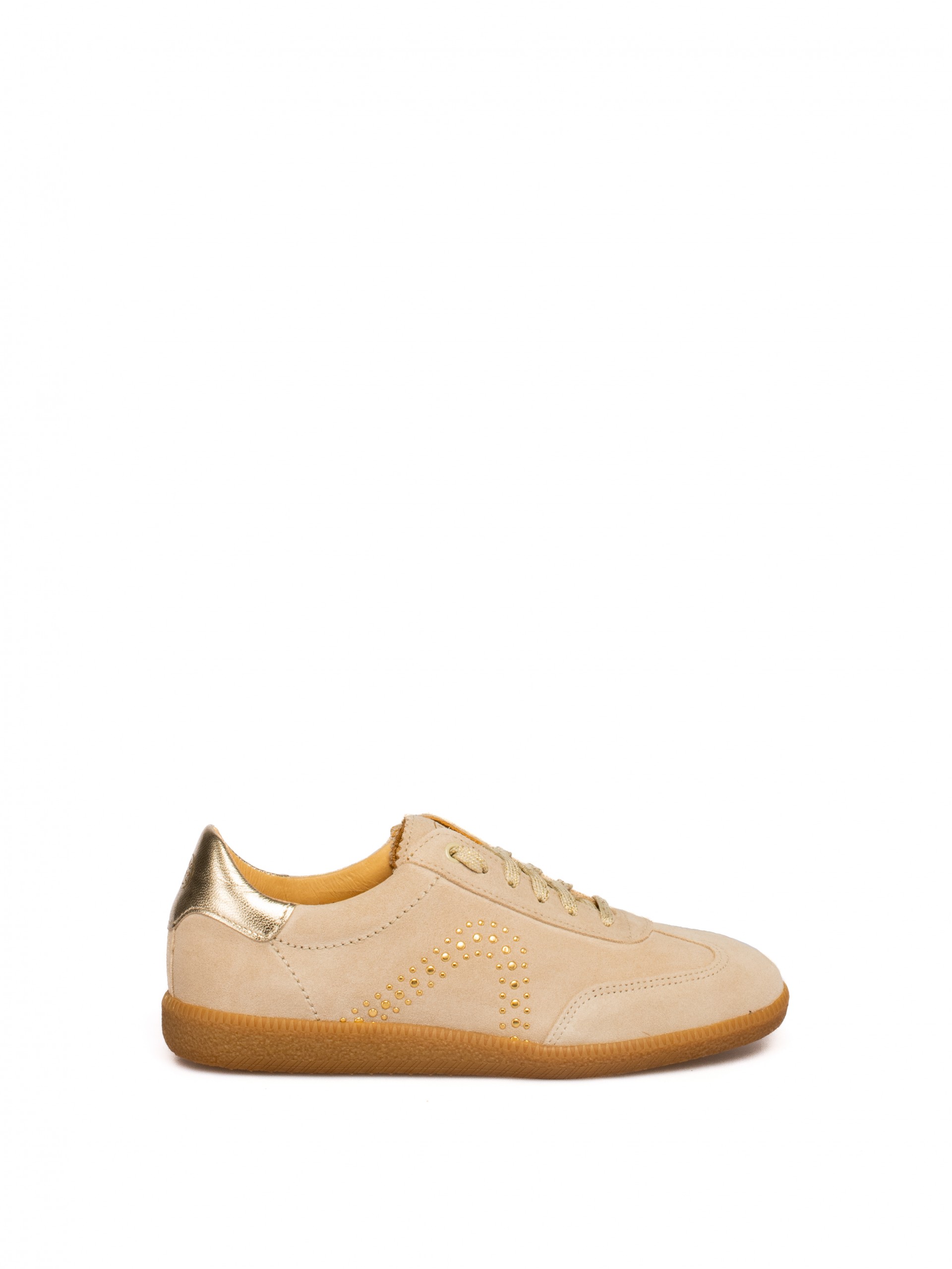 Suede sneaker with studs
