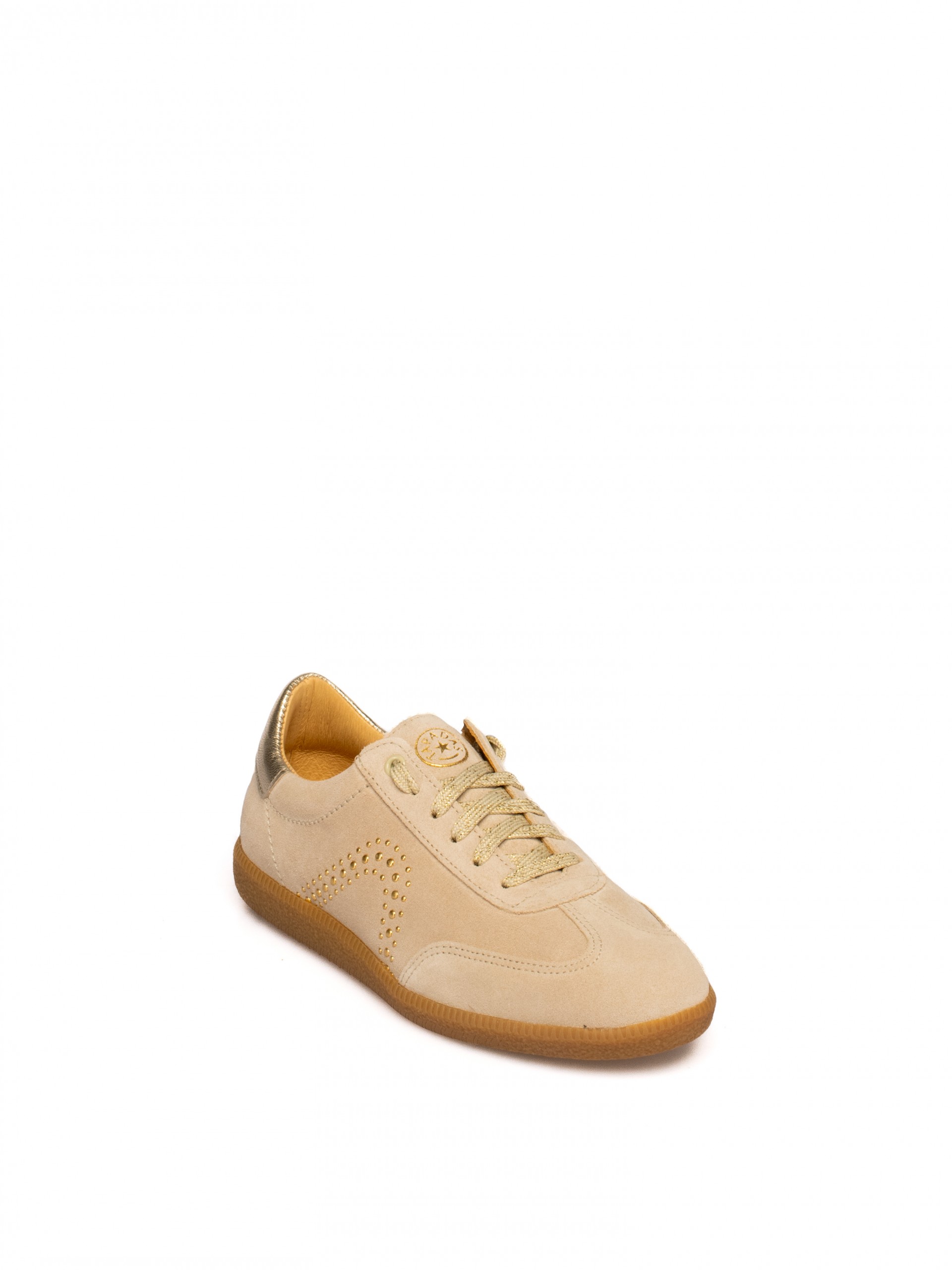 Suede sneaker with studs