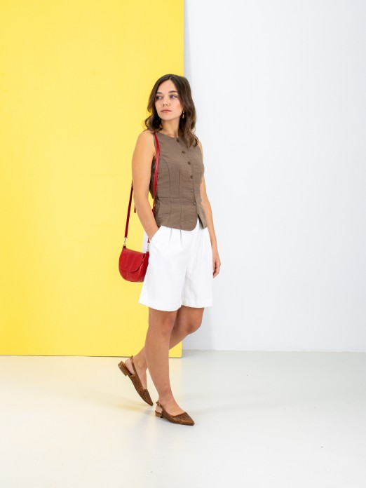 Woven Leather Flat Shoe Woven Leather Flat Shoe