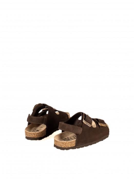 Two Straps Laminated Leather Bio Slipper Two Straps Laminated Leather Bio Slipper