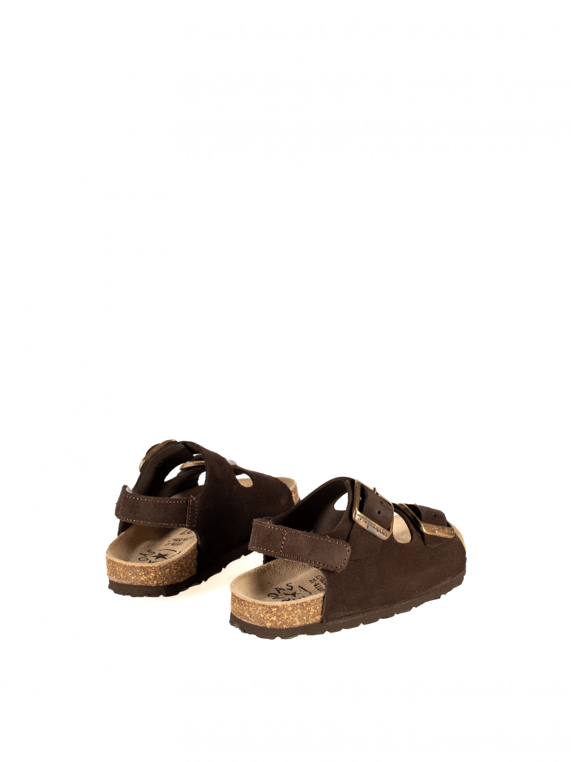 Two Straps Laminated Leather Bio Slipper