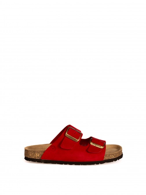 Women’s Bio Suede Slide Sandal with Buckles Women’s Bio Suede Slide Sandal with Buckles