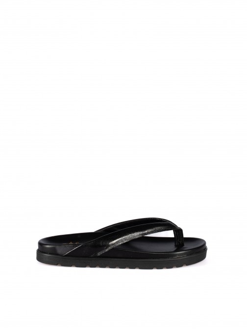 Women's Leather Flip-Flops with Chunky Sole Women's Leather Flip-Flops with Chunky Sole