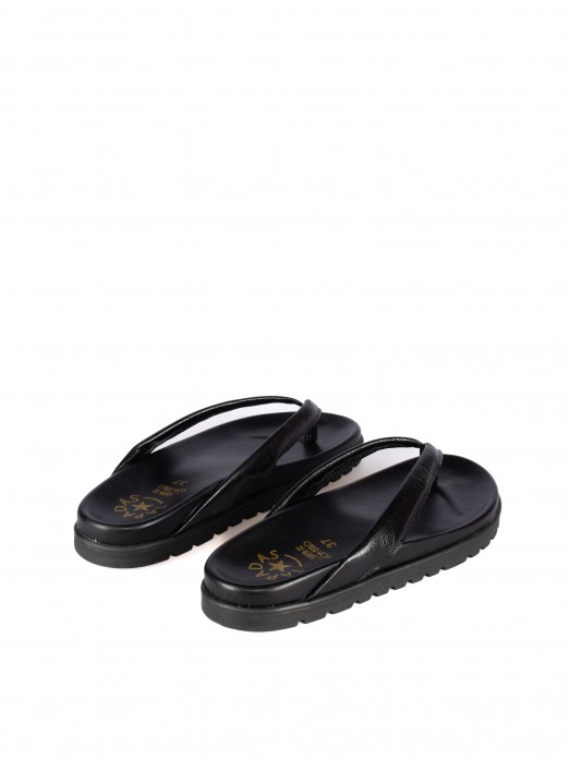 Women's Leather Flip-Flops with Chunky Sole Women's Leather Flip-Flops with Chunky Sole