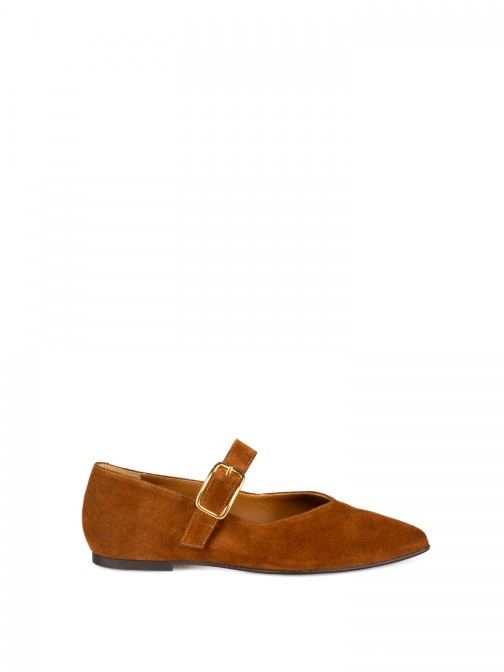 Suede Mary Jane Shoes