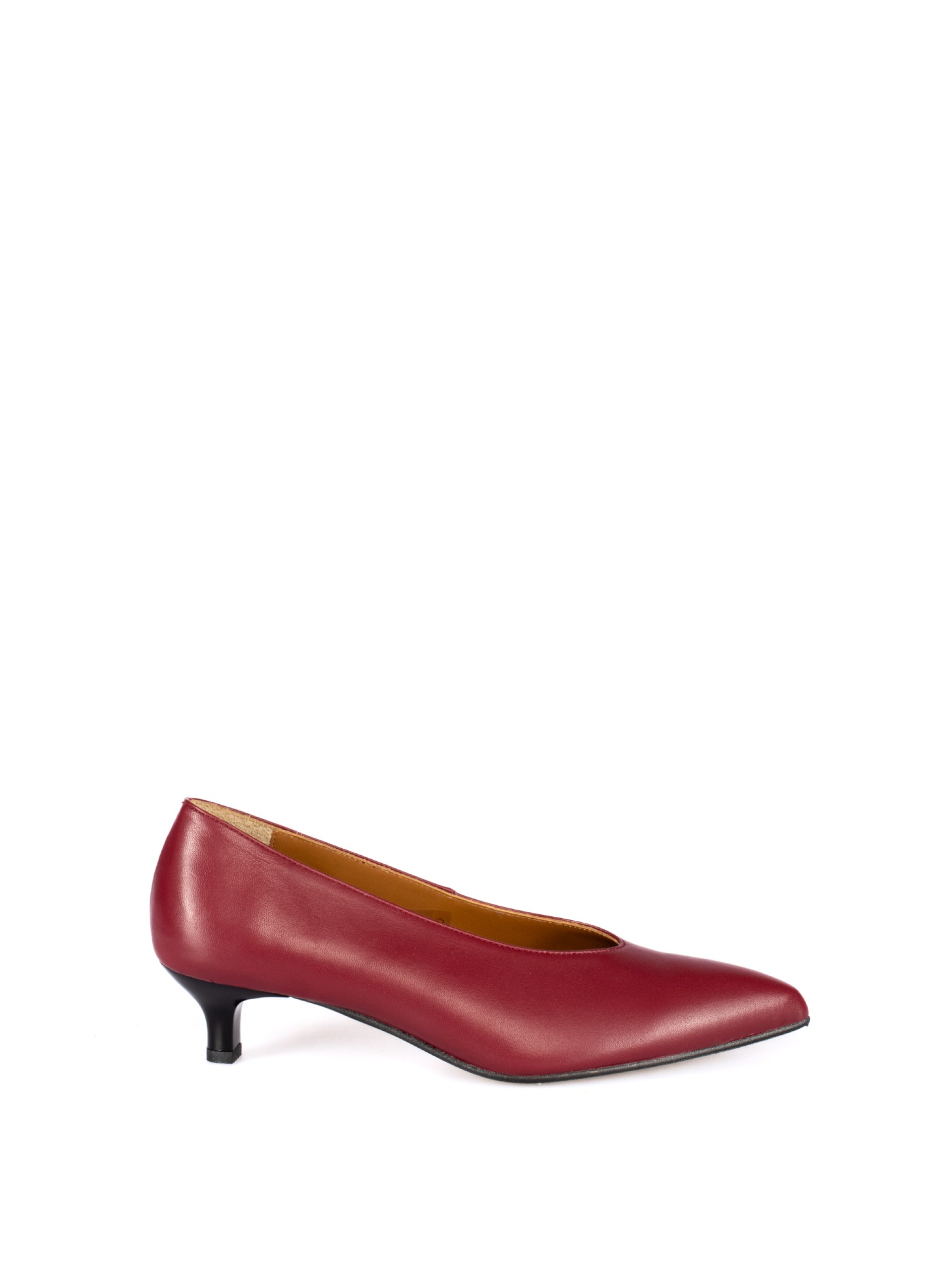 Leather Kitten-Heel Shoes