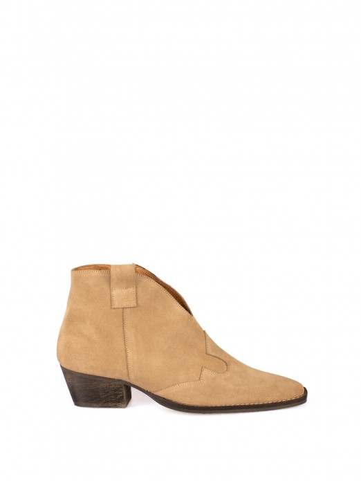 Suede Western Ankle Boots Suede Western Ankle Boots
