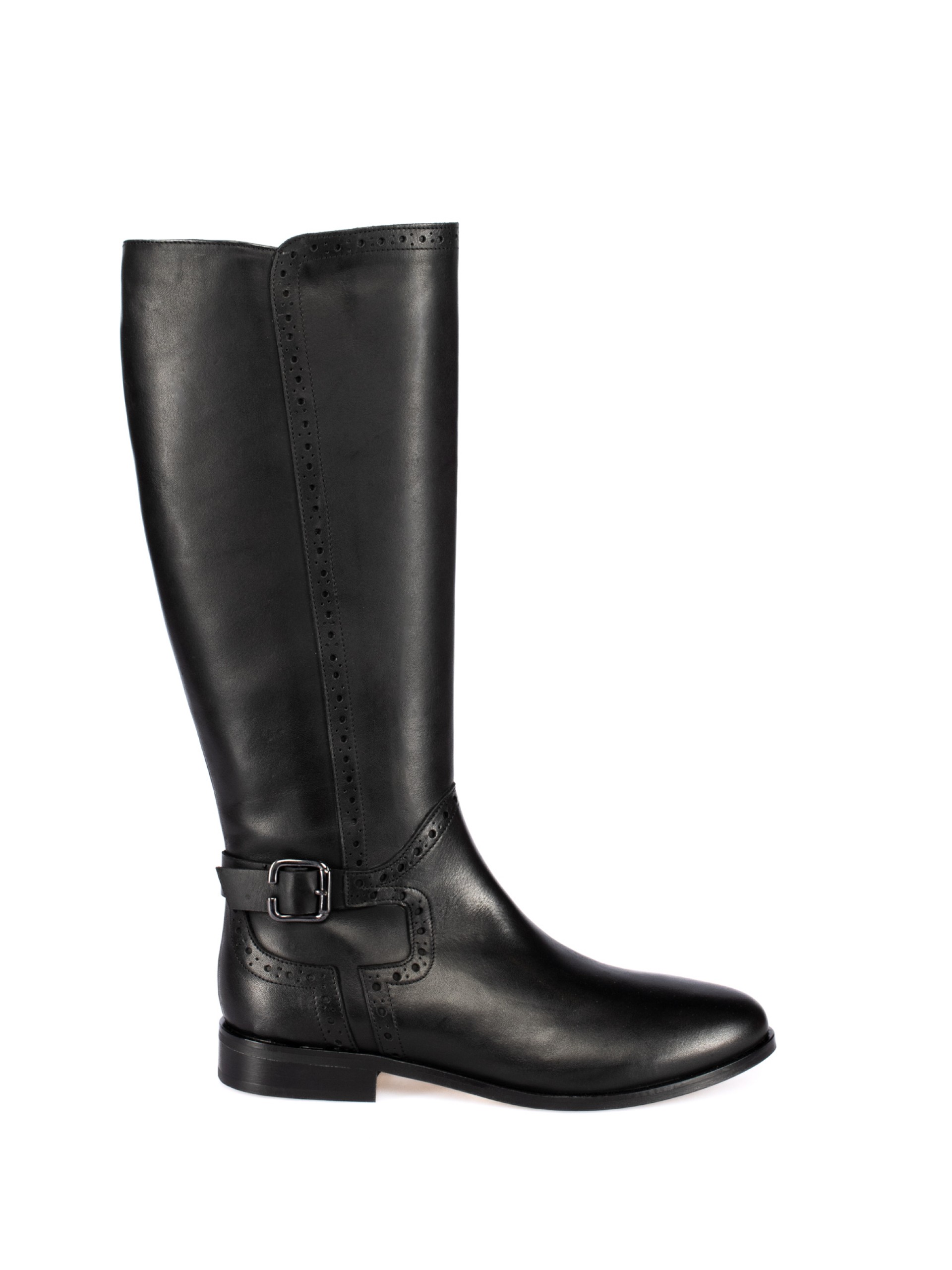 Bota Cavaleira em Pele com detalhe