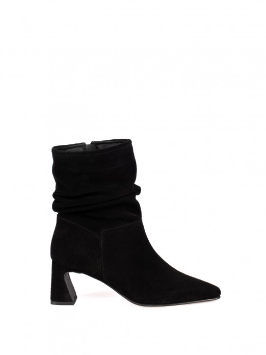 Suede Heeled Ankle Boots