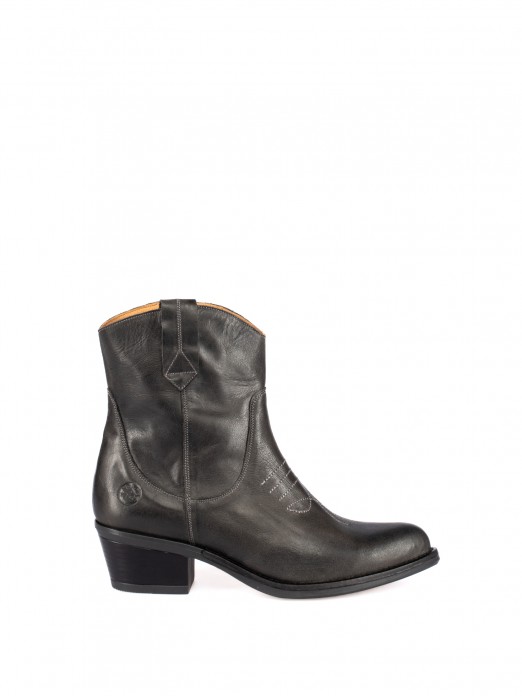 Leather Western Ankle Boots Leather Western Ankle Boots