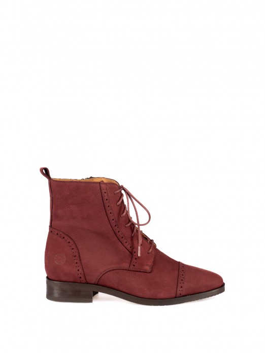 Nubuck Leather Oxford Ankle Boots Nubuck Leather Oxford Ankle Boots