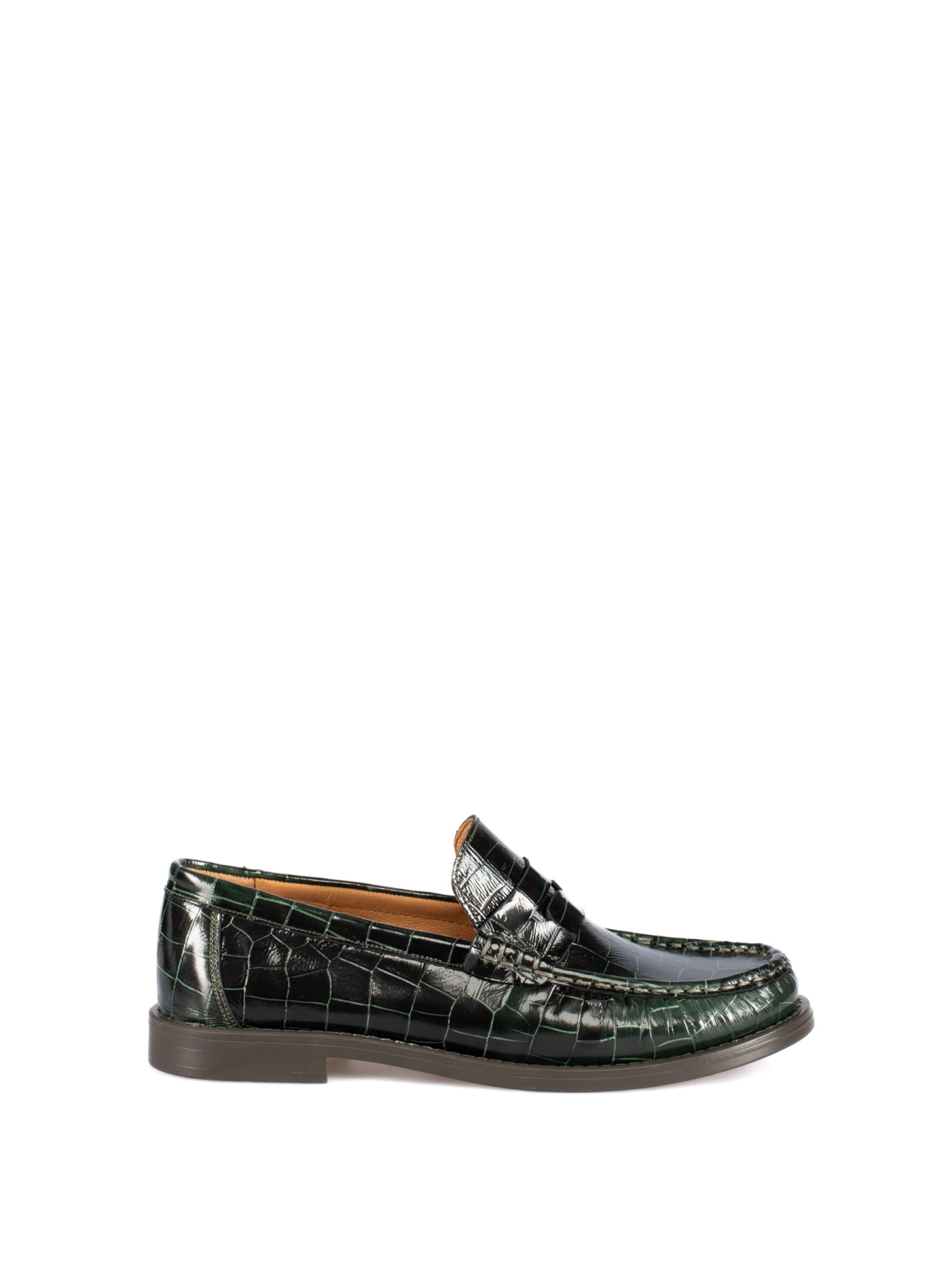 Women's Croc-Effect Leather Loafers