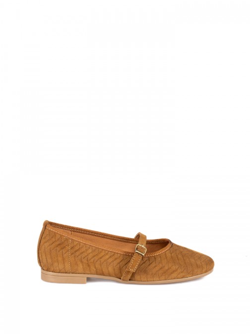 Suede Mary Jane Shoes