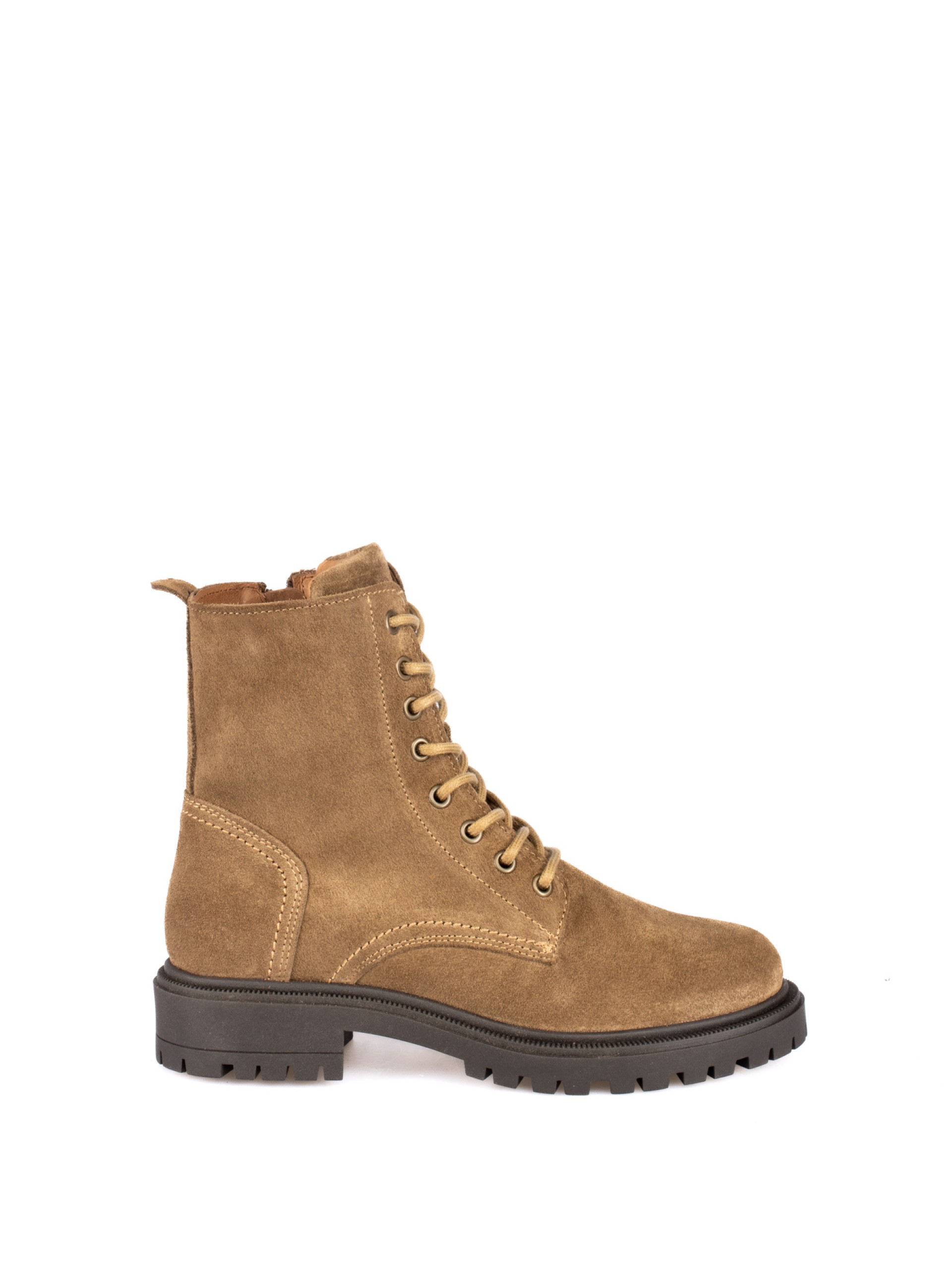 Suede Military Ankle Boots