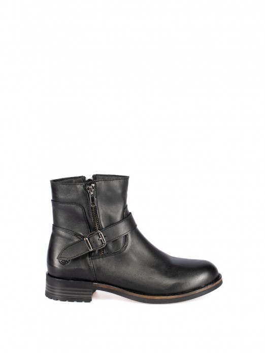 Biker leather Ankle Boot