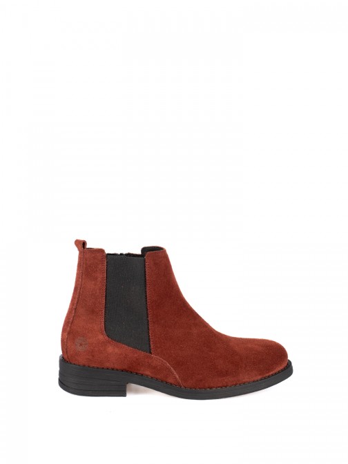 Suede Ankle Boots with Elastic Sides Suede Ankle Boots with Elastic Sides
