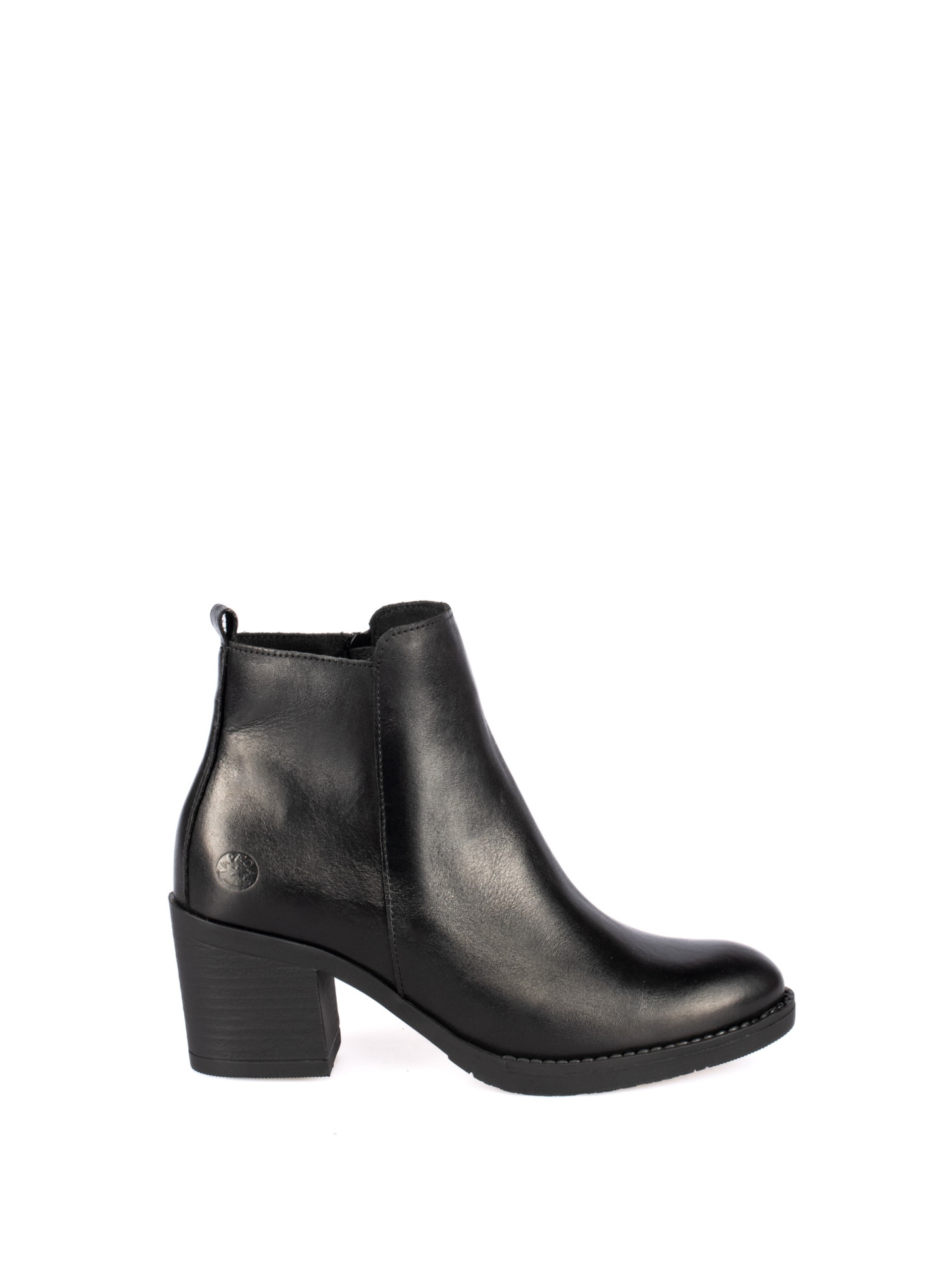 Plain Leather Ankle Boots