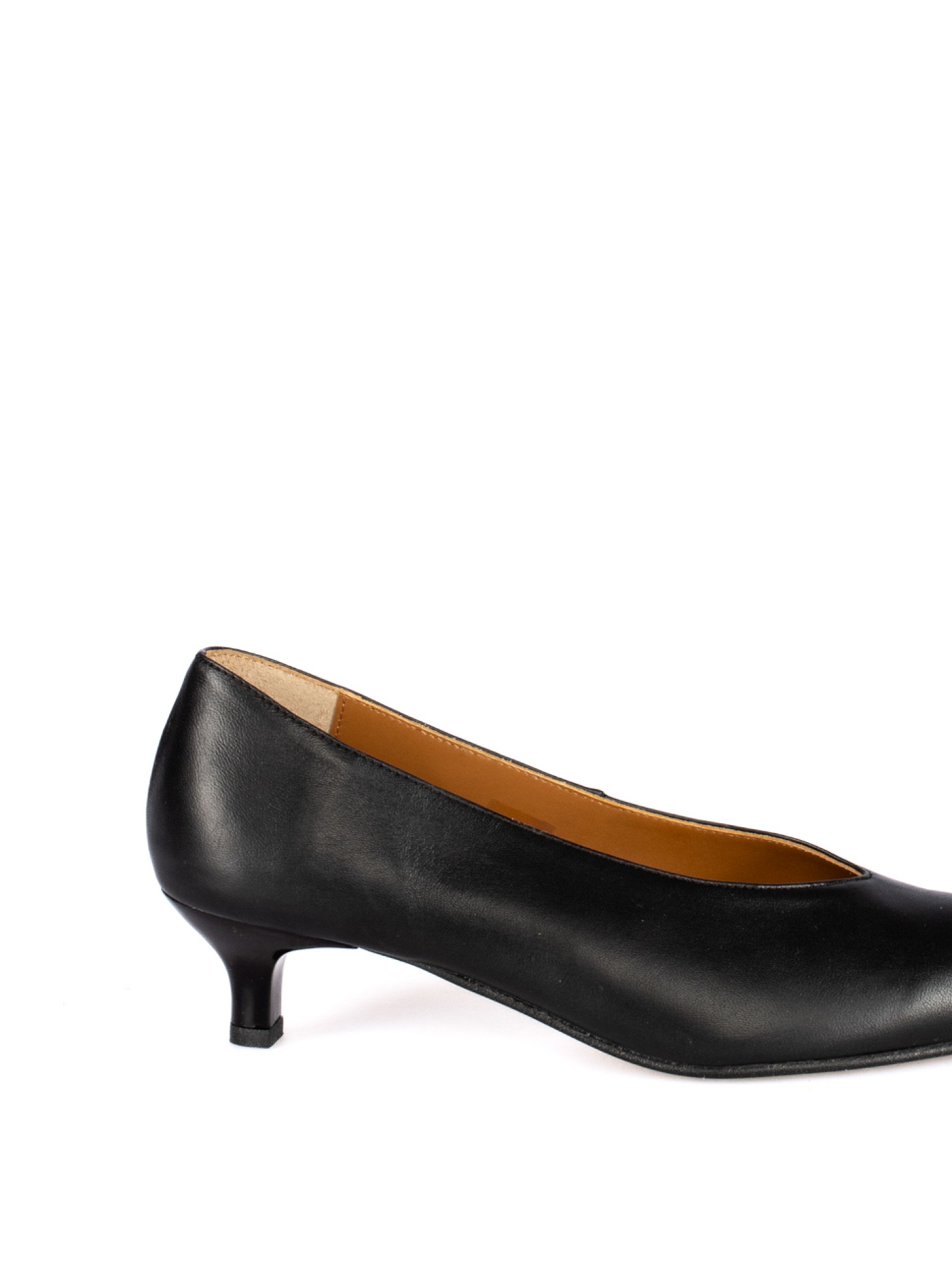 Leather Kitten-Heel Shoes