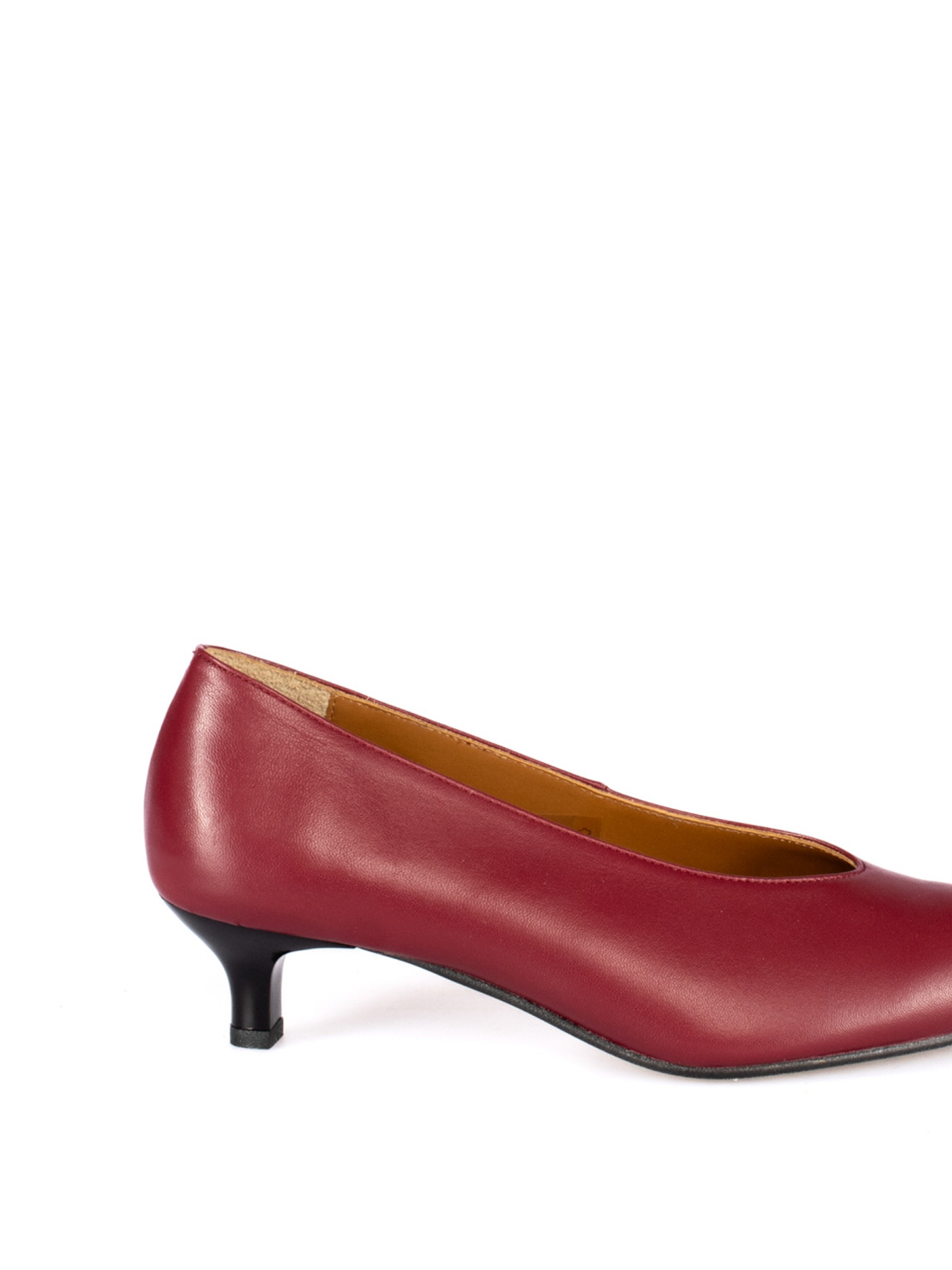 Leather Kitten-Heel Shoes