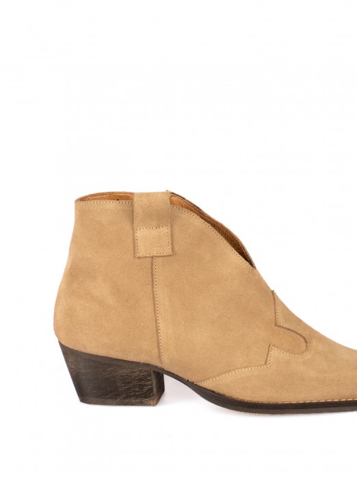 Suede Western Ankle Boots Suede Western Ankle Boots