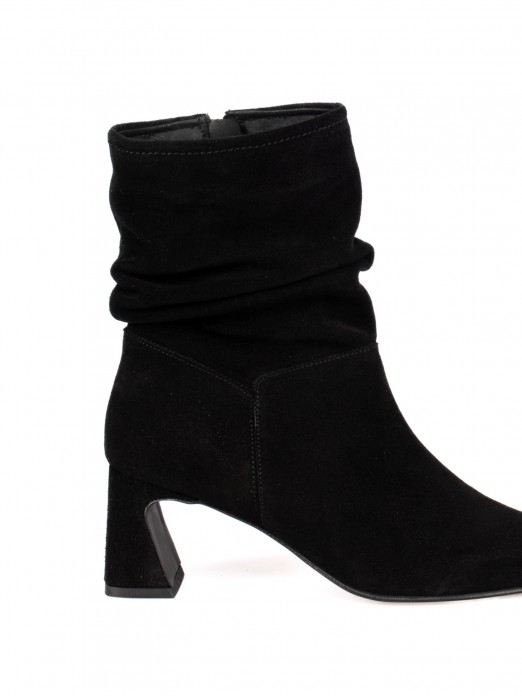 Suede Heeled Ankle Boots