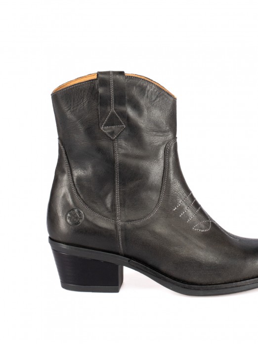 Leather Western Ankle Boots Leather Western Ankle Boots