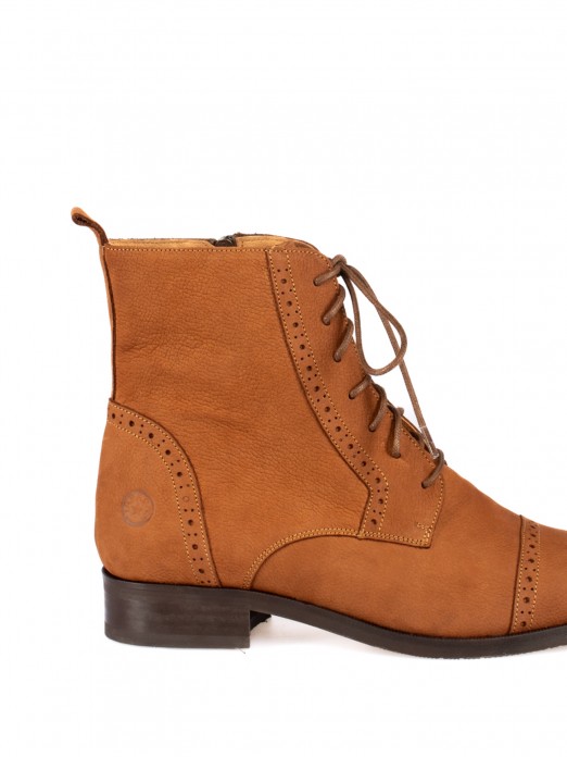 Nubuck Leather Oxford Ankle Boots Nubuck Leather Oxford Ankle Boots