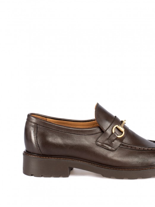Leather Loafers with Gold Detail Leather Loafers with Gold Detail