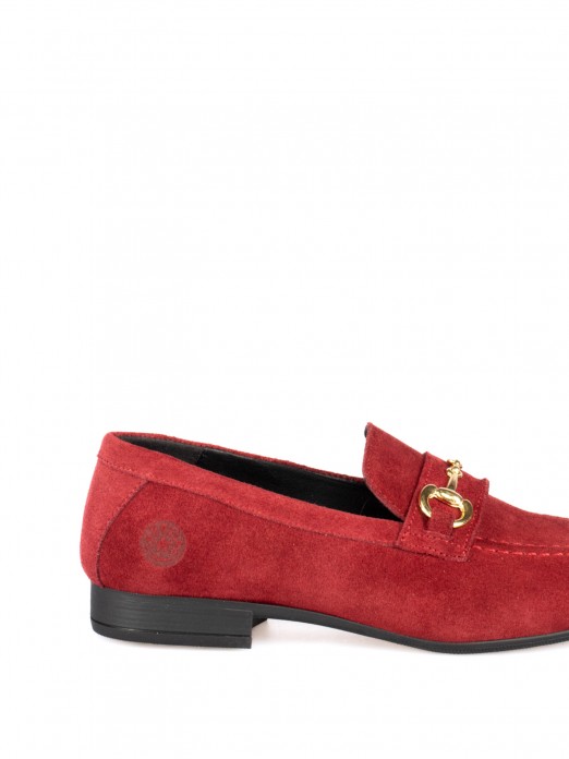 Mocassim em Camurça com Detalhe Dourado Mocassim em Camurça com Detalhe Dourado