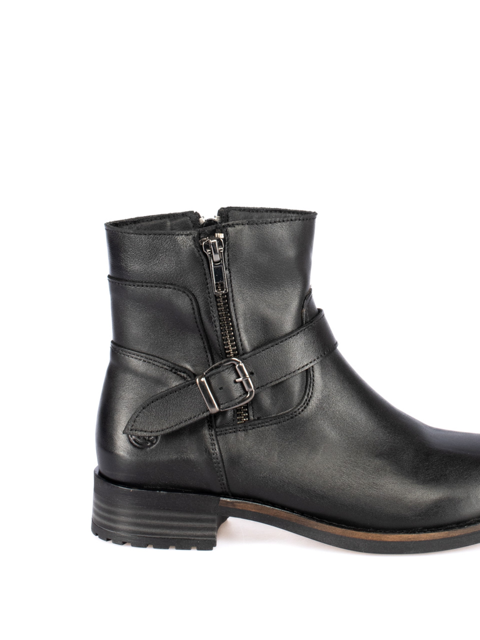 Biker leather Ankle Boot