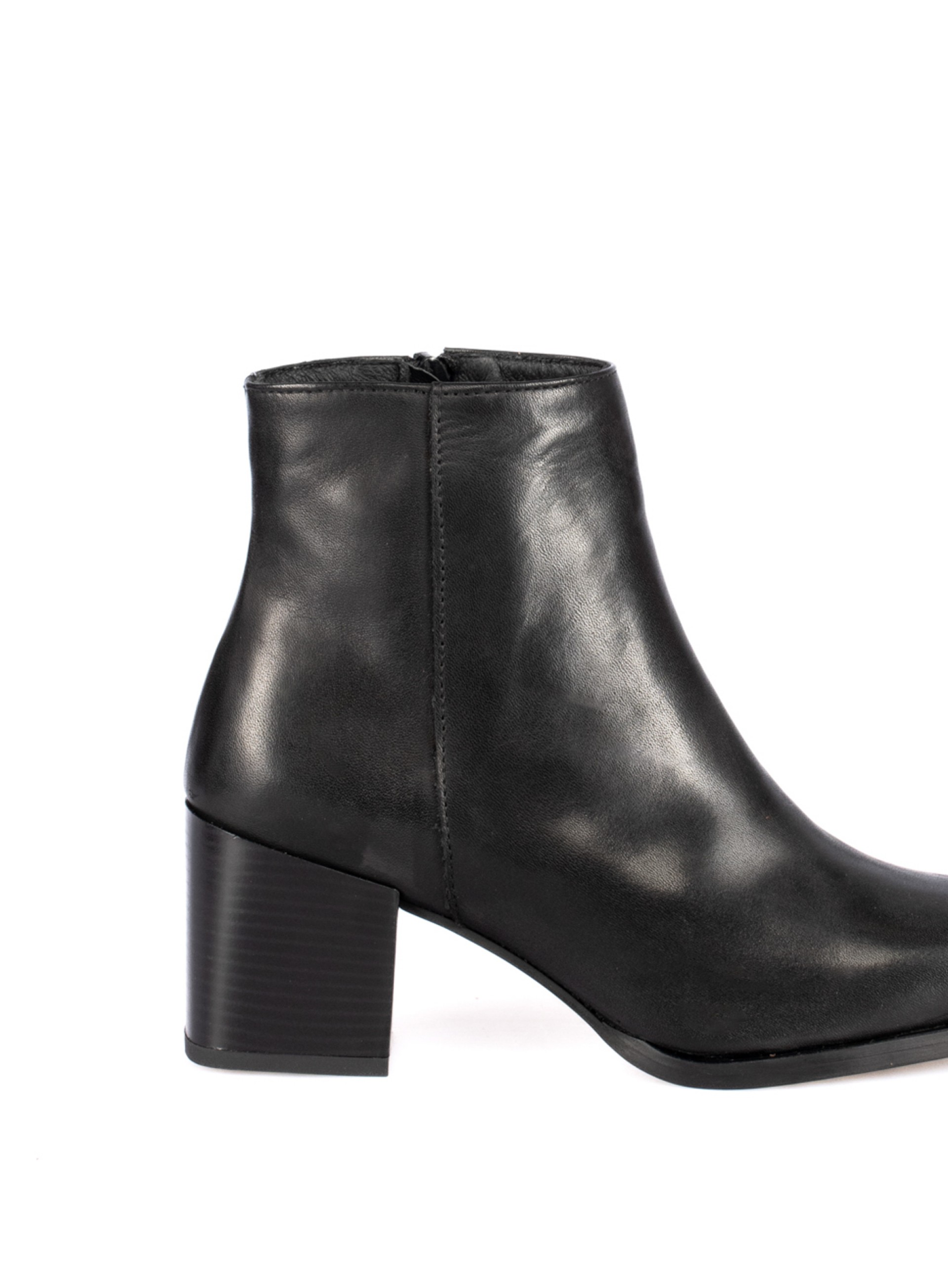 Leather Heeled Ankle Boot