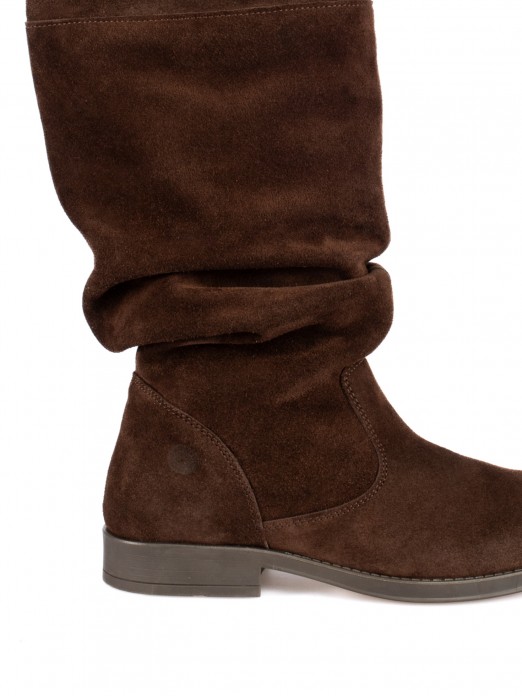 Bota de Cano Alto Enrugado Bota de Cano Alto Enrugado