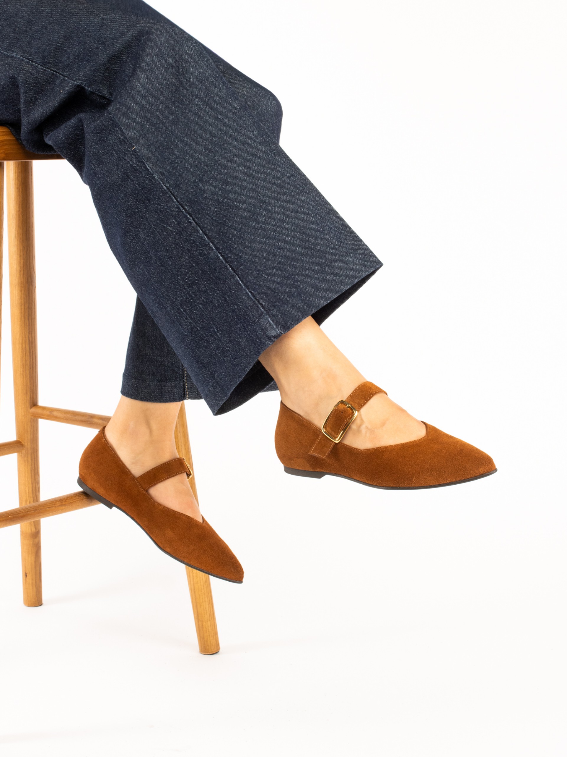 Suede Mary Jane Shoes
