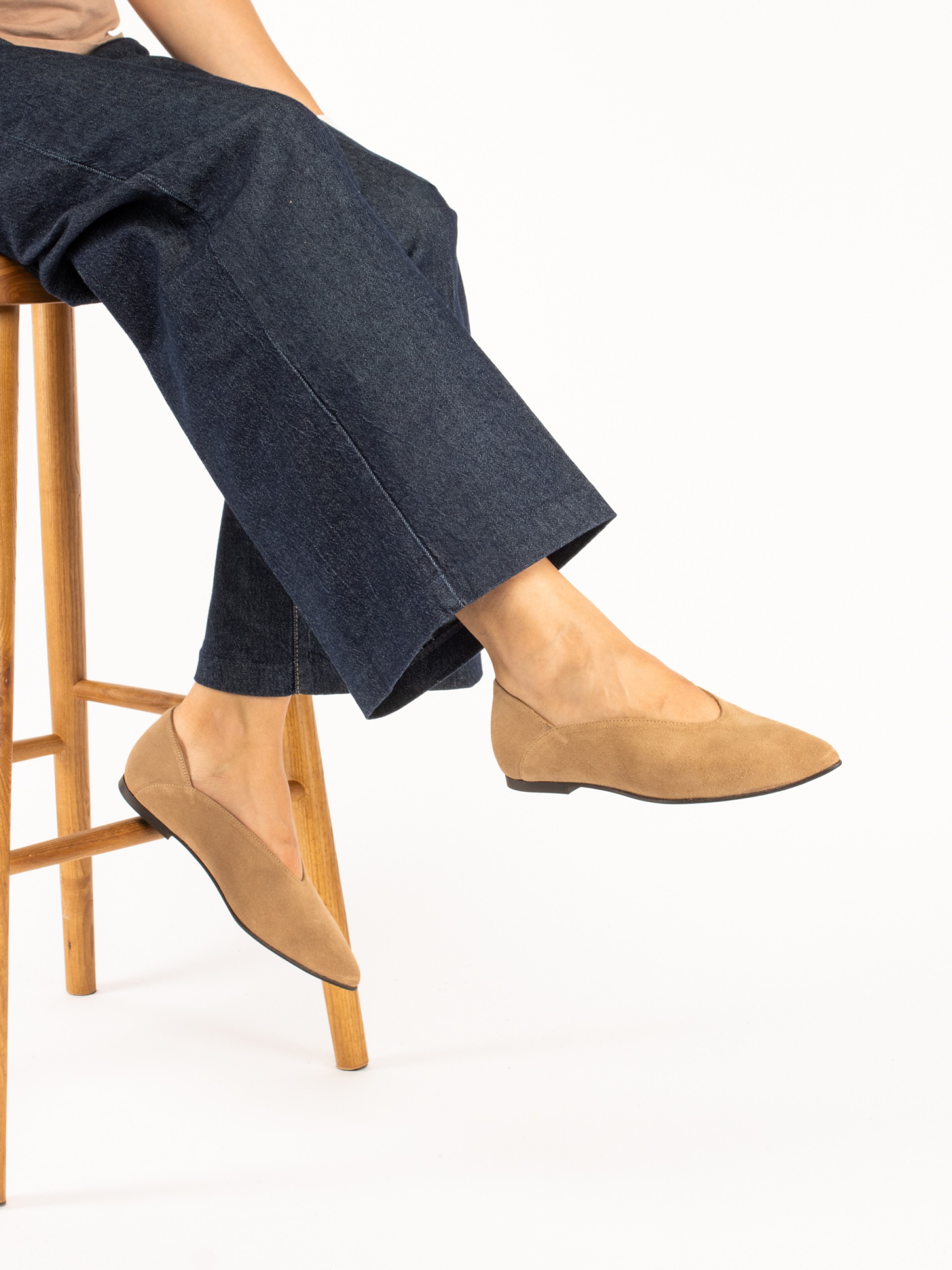 Suede Sabrina-Style Shoes