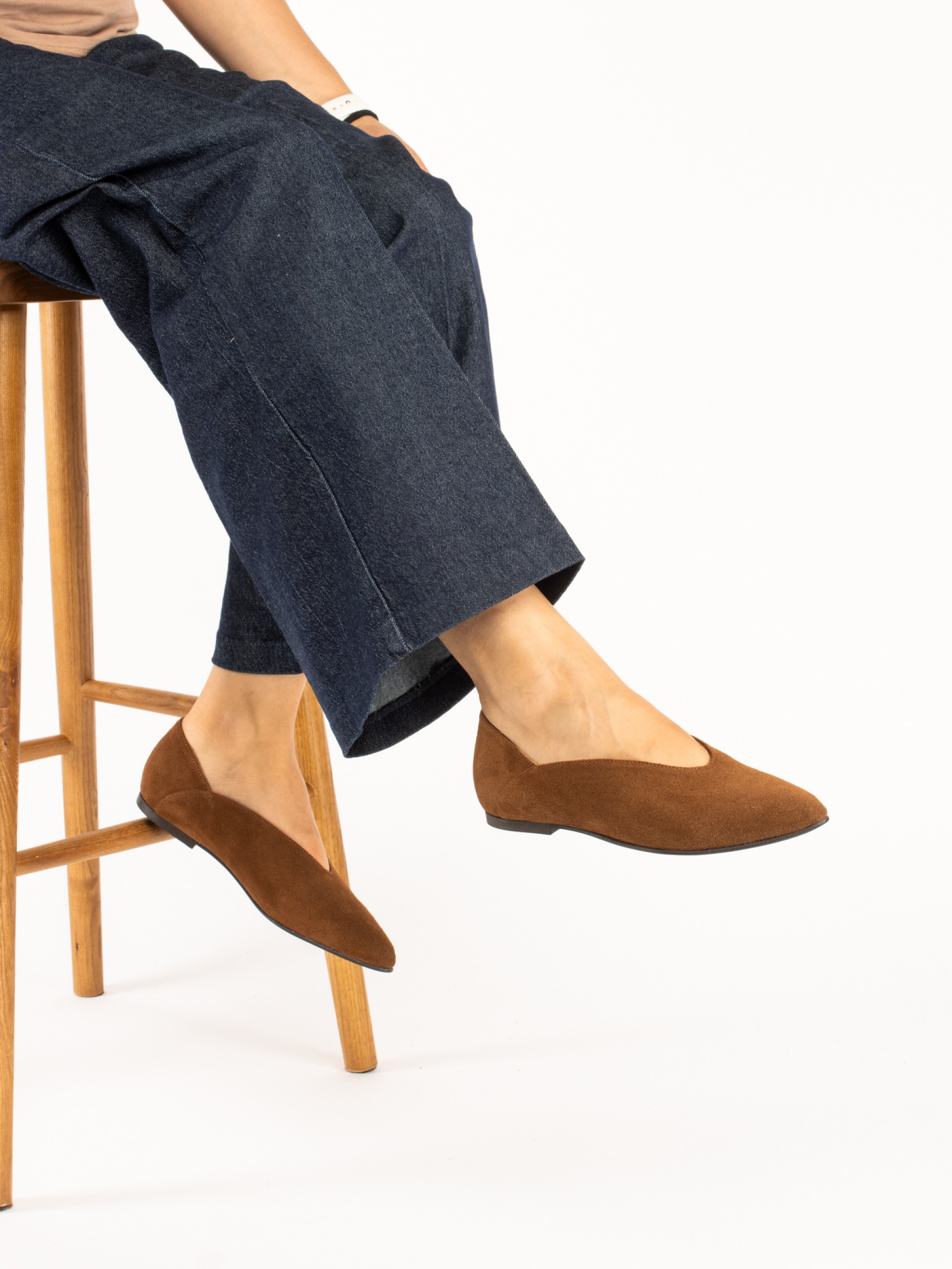 Suede Sabrina-Style Shoes