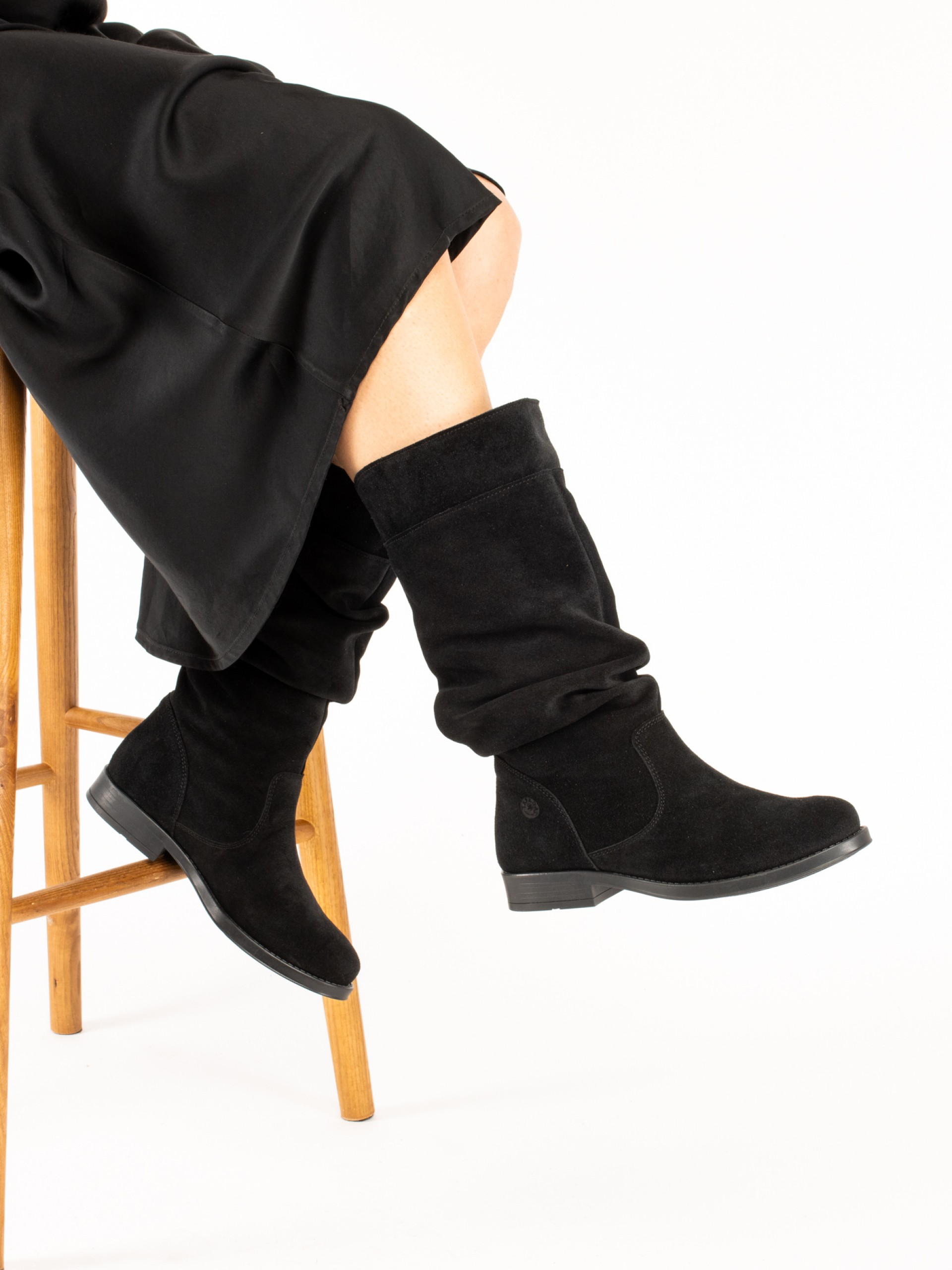Bota de Cano Alto Enrugado