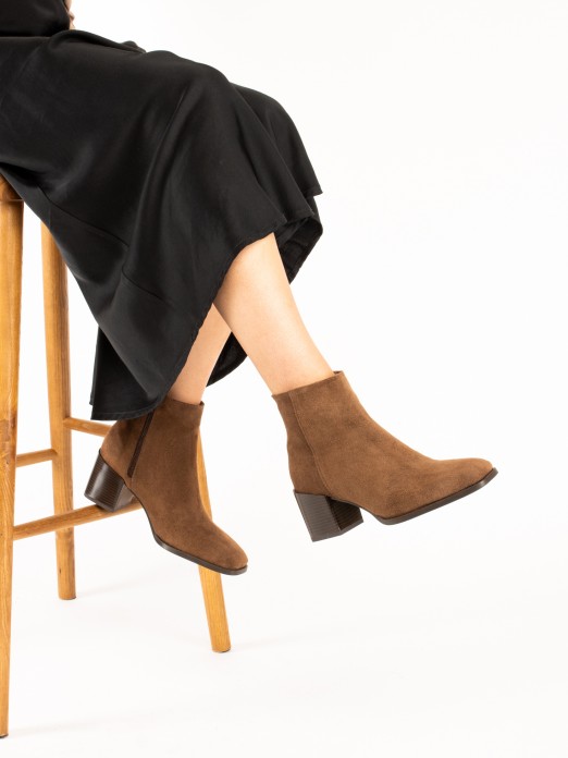 Suede Heeled Ankle Boots Suede Heeled Ankle Boots