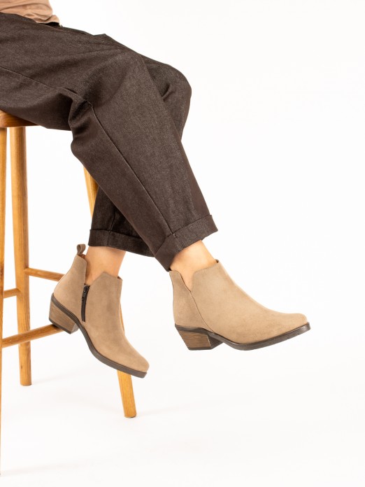 Suede Texan Ankle Boots Suede Texan Ankle Boots