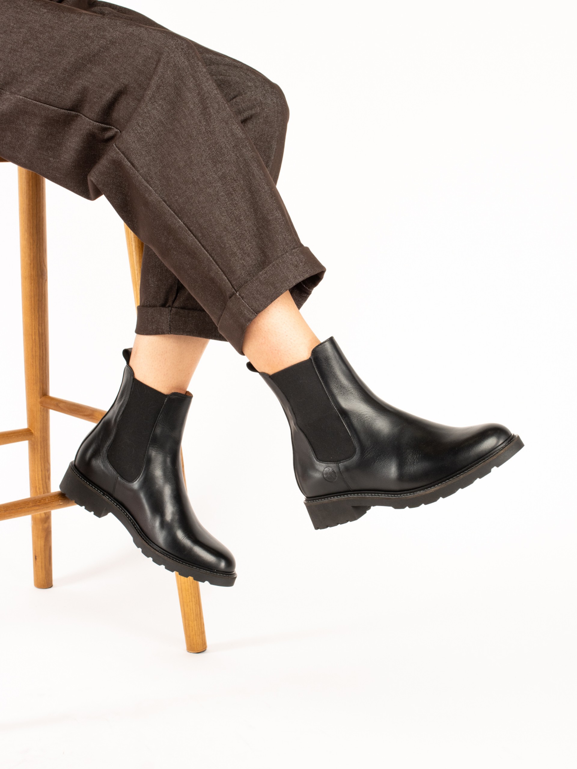 Suede Ankle Boots with Elastic