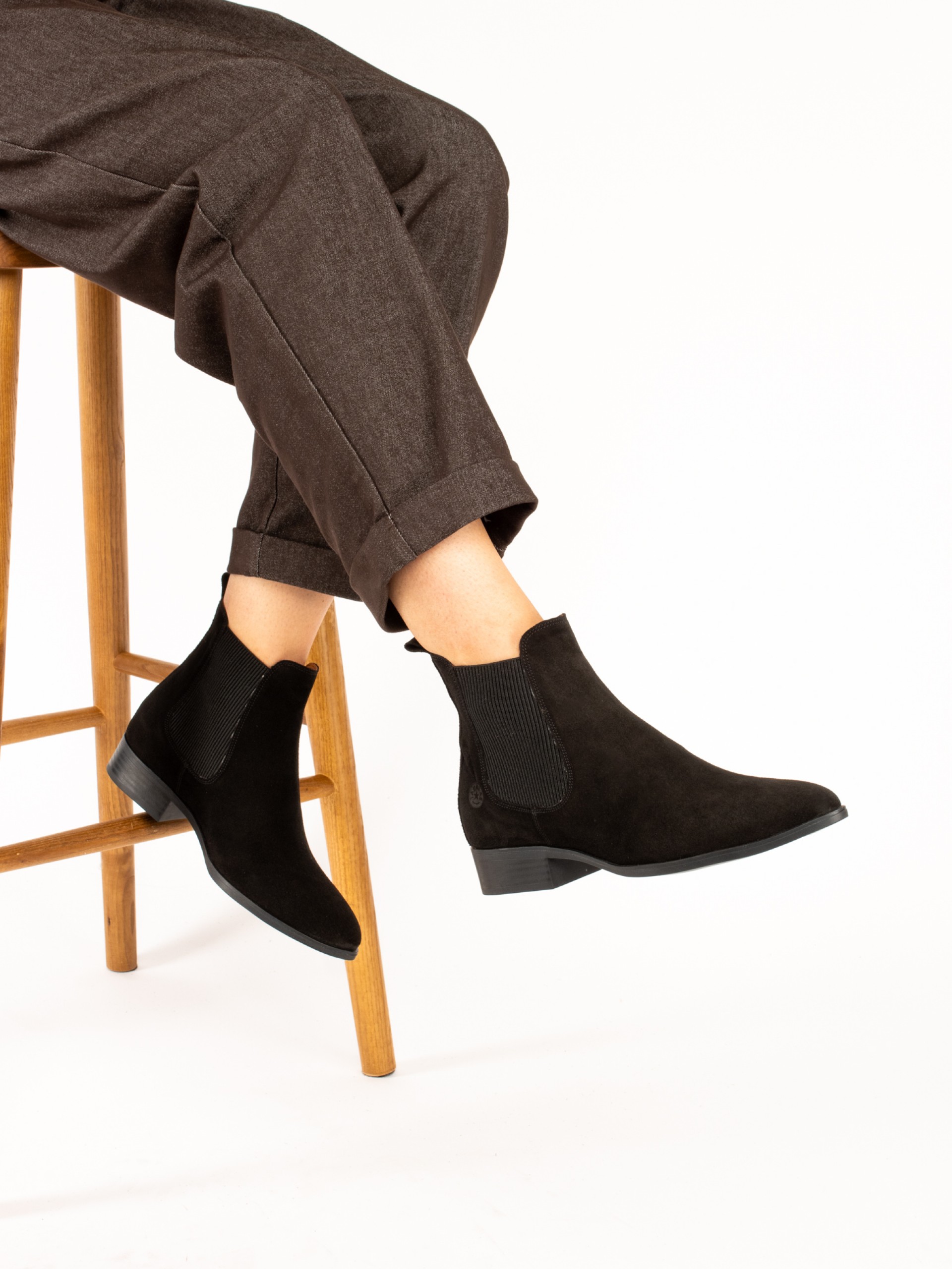 Flat Suede Ankle Boots