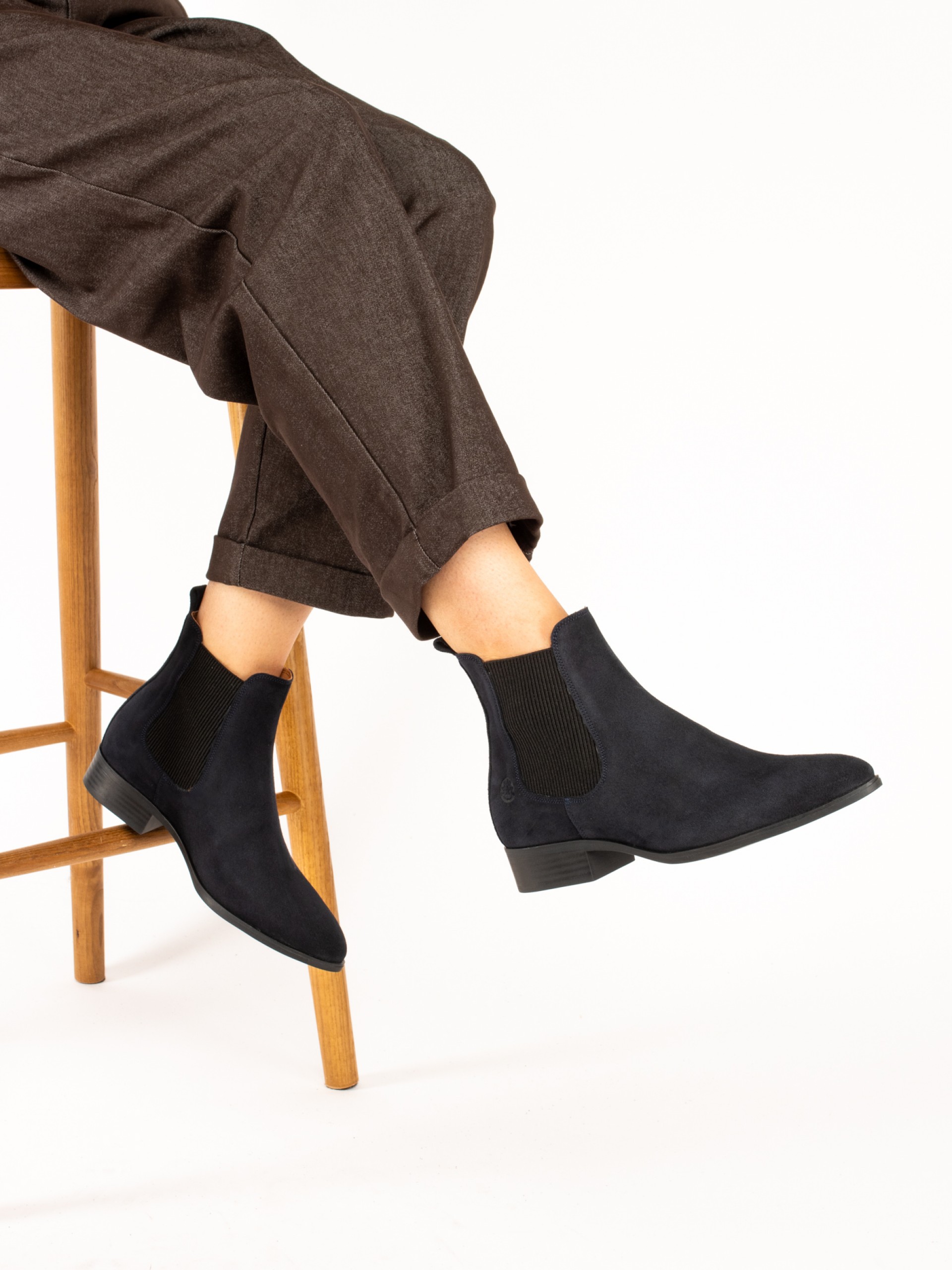 Flat Suede Ankle Boots