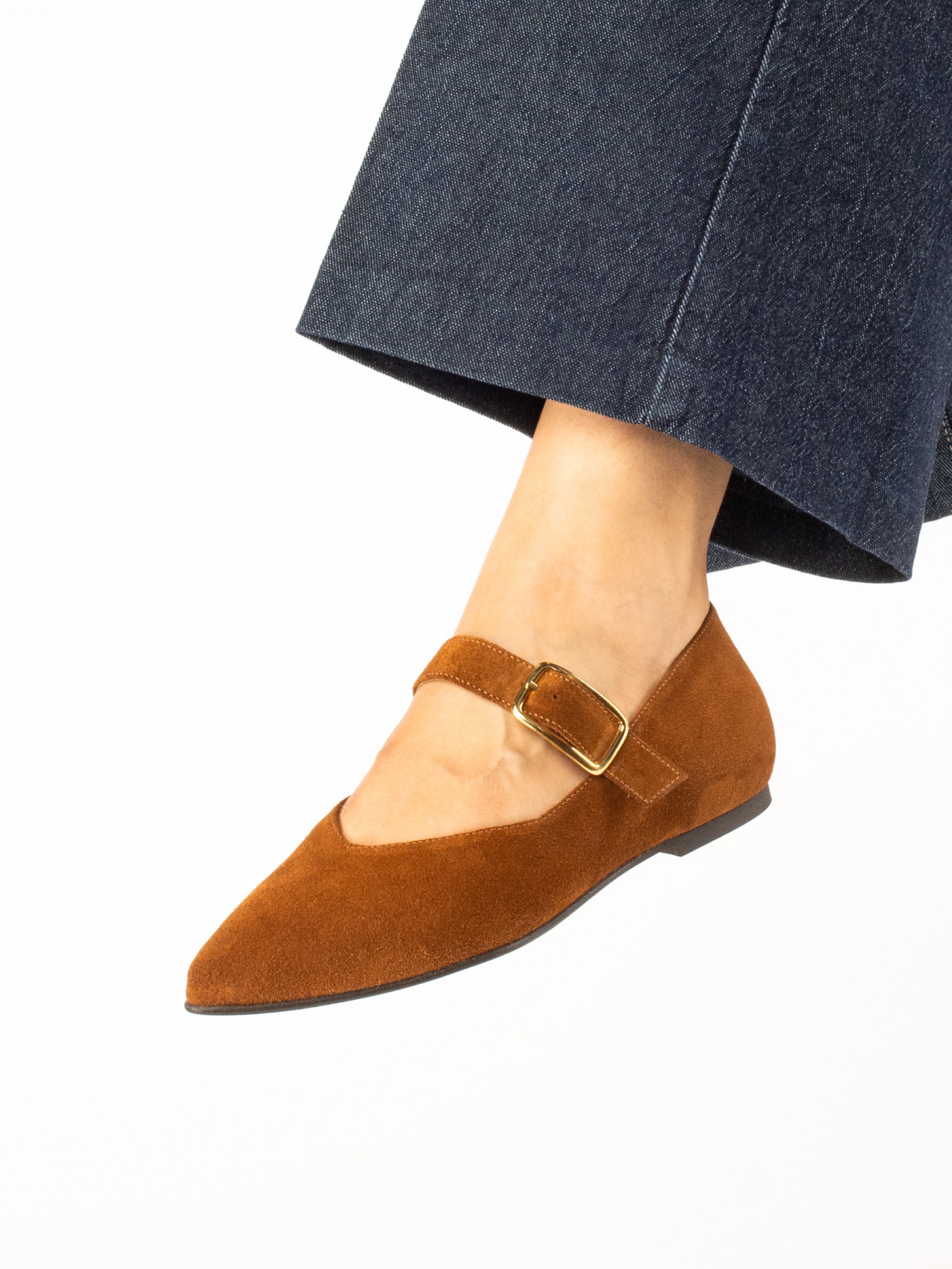 Suede Mary Jane Shoes