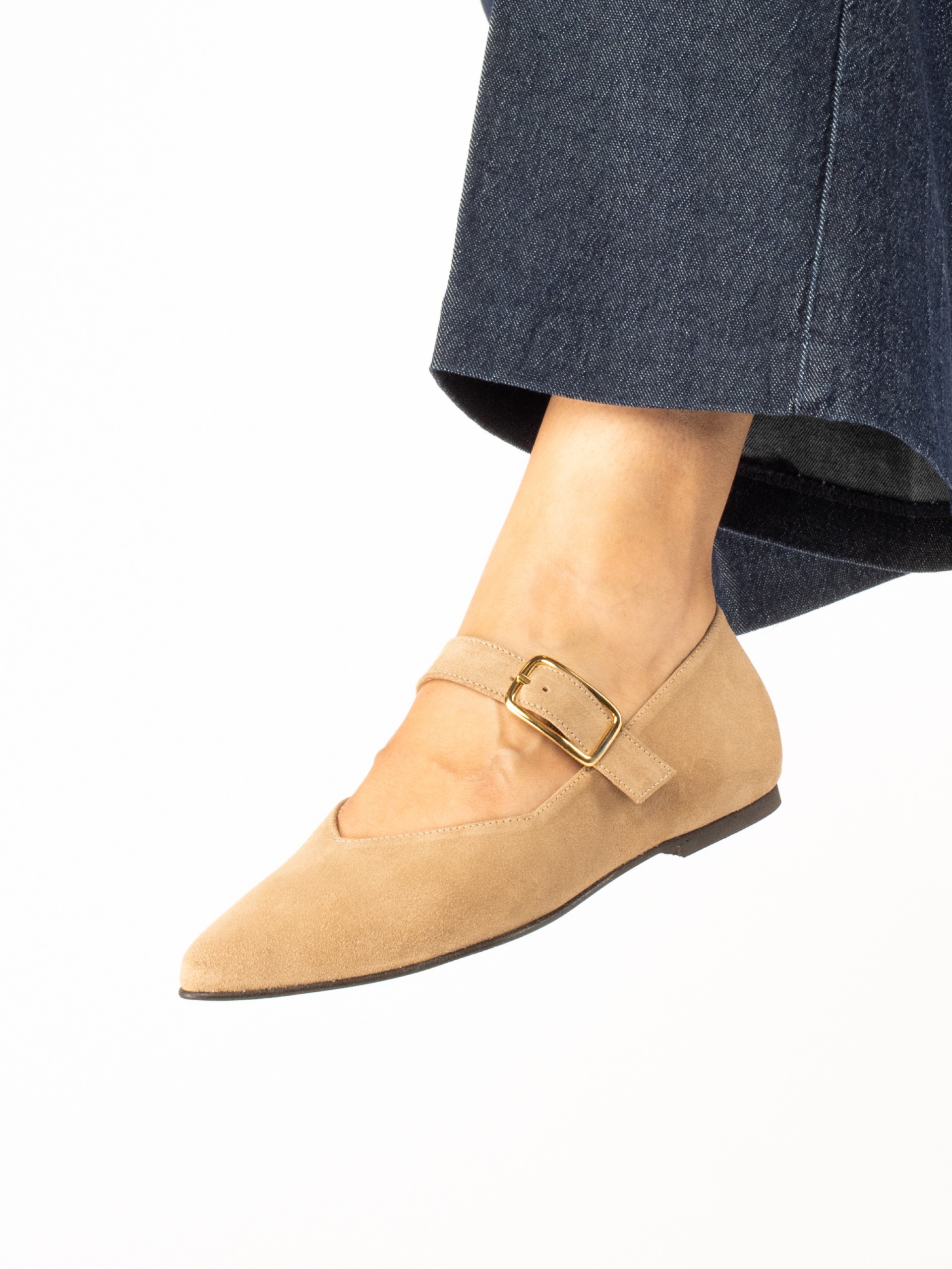 Suede Mary Jane Shoes