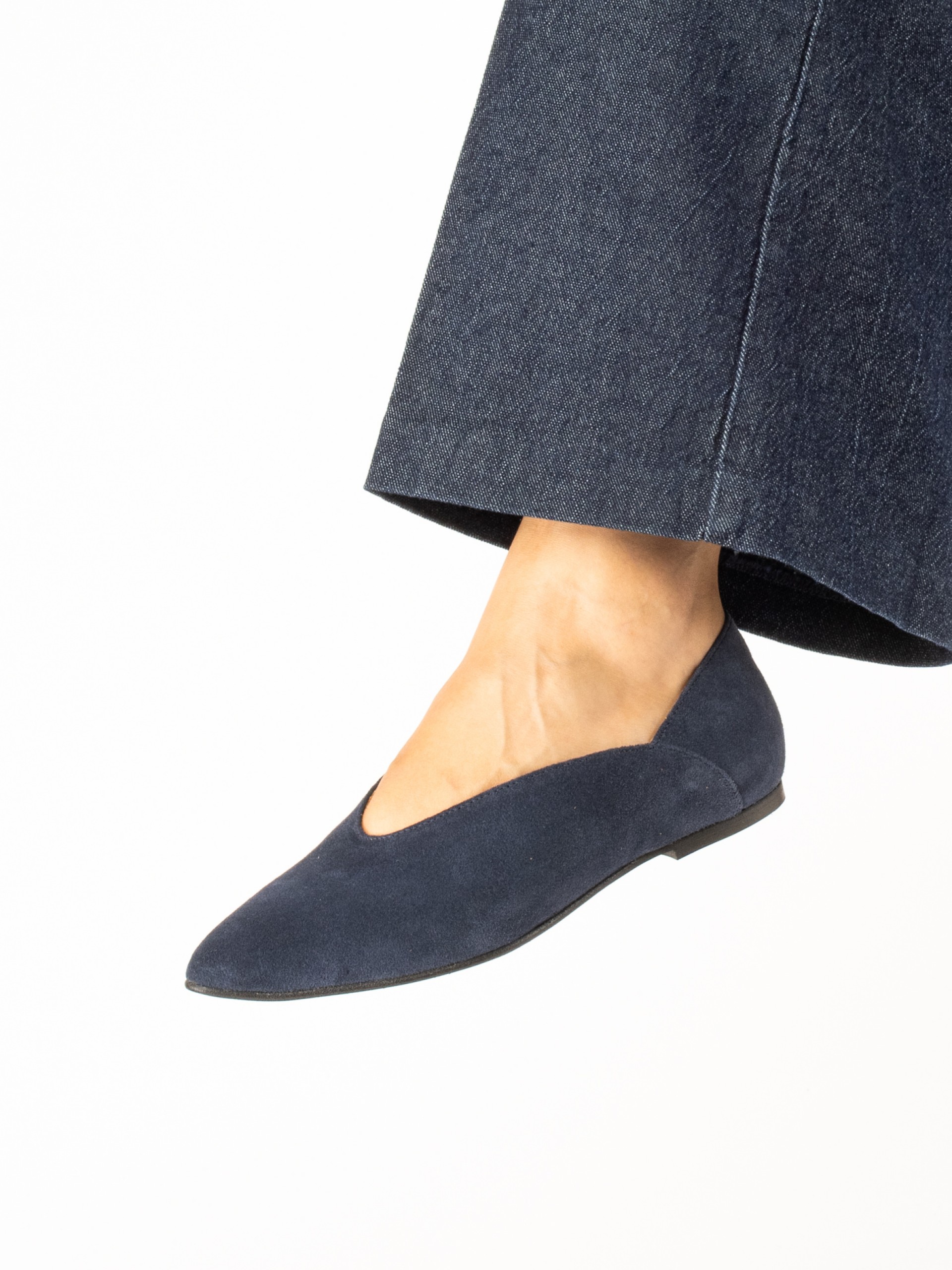 Suede Sabrina-Style Shoes