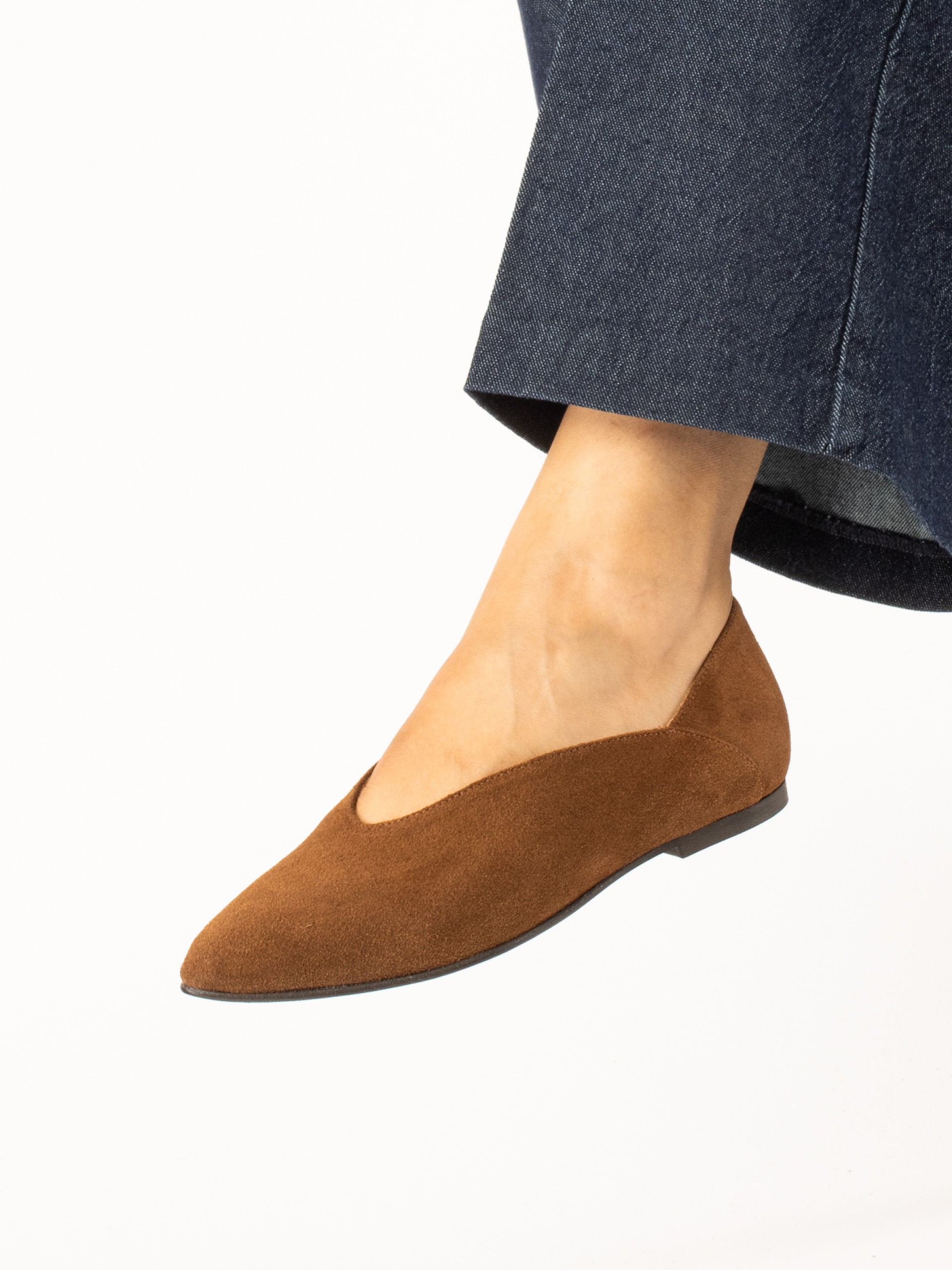 Suede Sabrina-Style Shoes