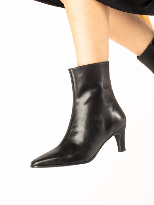 Leather Heeled Ankle Boots Leather Heeled Ankle Boots