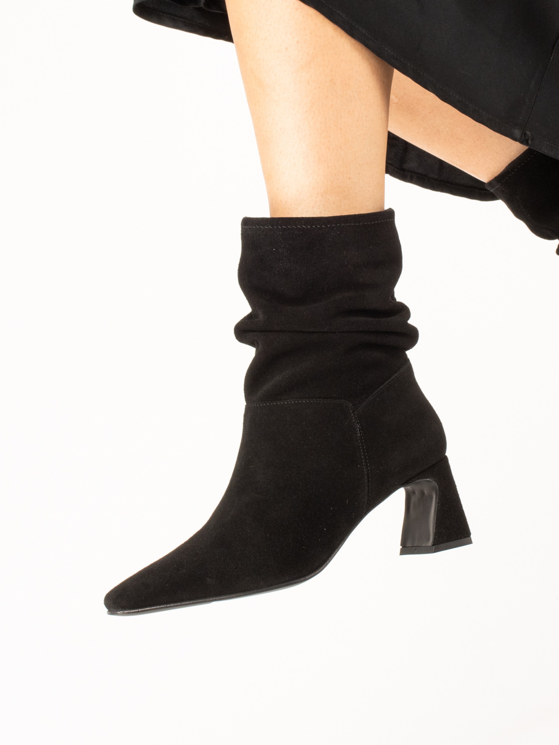 Suede Heeled Ankle Boots